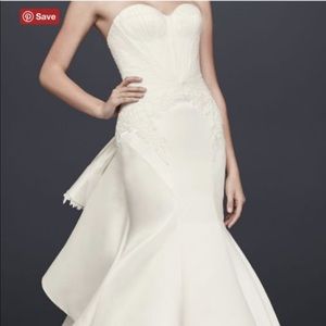Truly Zac Posen strapless satin wedding dress